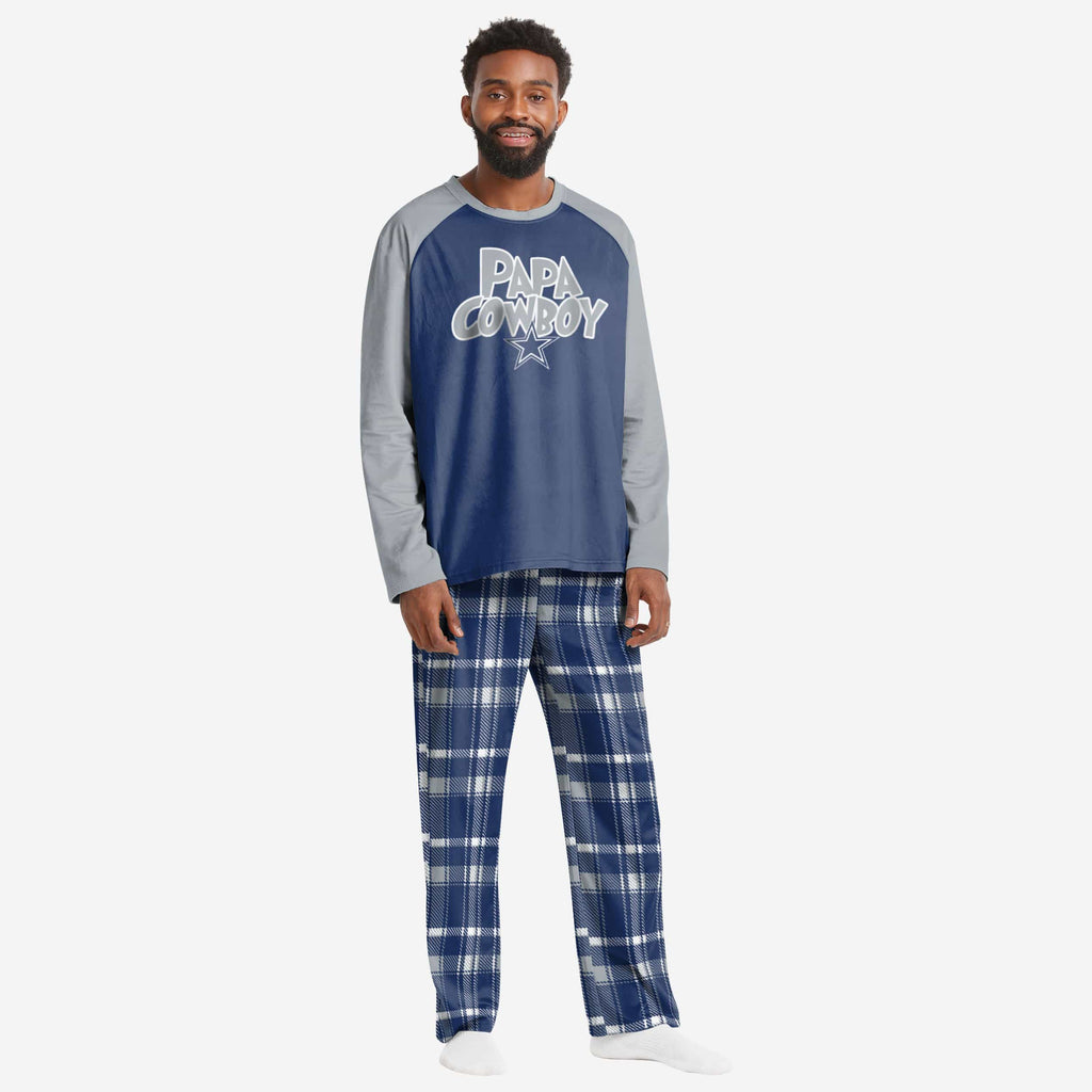 Dallas Cowboys Mens Plaid Family Holiday Pajamas FOCO S - FOCO.com