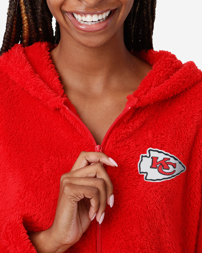 Kansas City Chiefs Womens Short Cozy One Piece Pajamas FOCO - FOCO.com