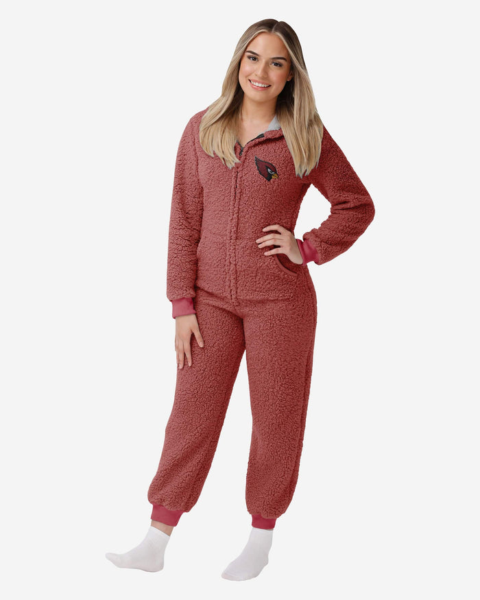 Arizona Cardinals Womens Sherpa One Piece Pajamas FOCO S - FOCO.com