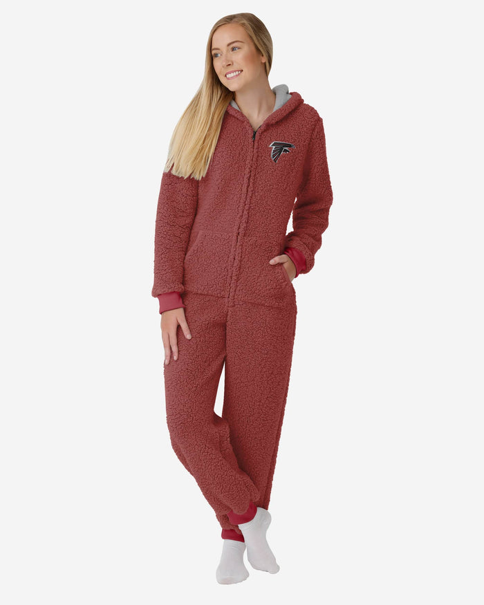 Atlanta Falcons Womens Sherpa One Piece Pajamas FOCO S - FOCO.com