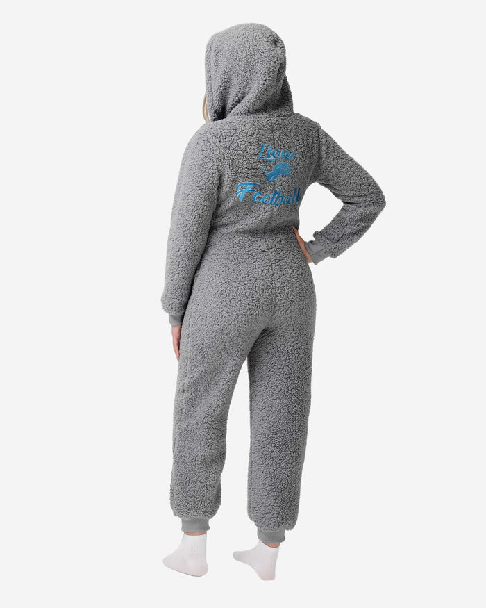 Detroit Lions Womens Sherpa One Piece Pajamas FOCO - FOCO.com