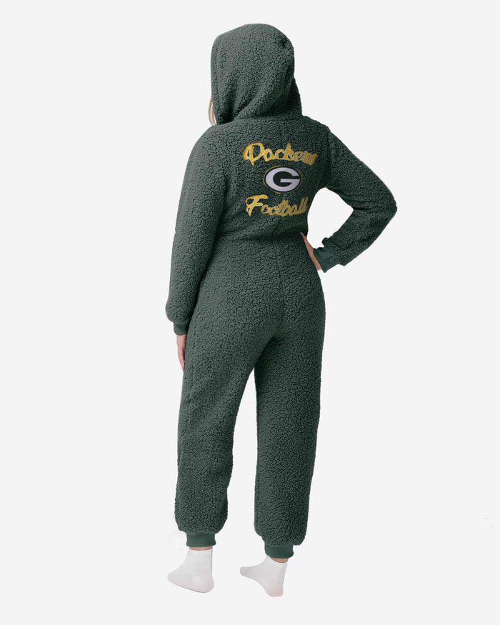 Green Bay Packers Womens Sherpa One Piece Pajamas FOCO - FOCO.com