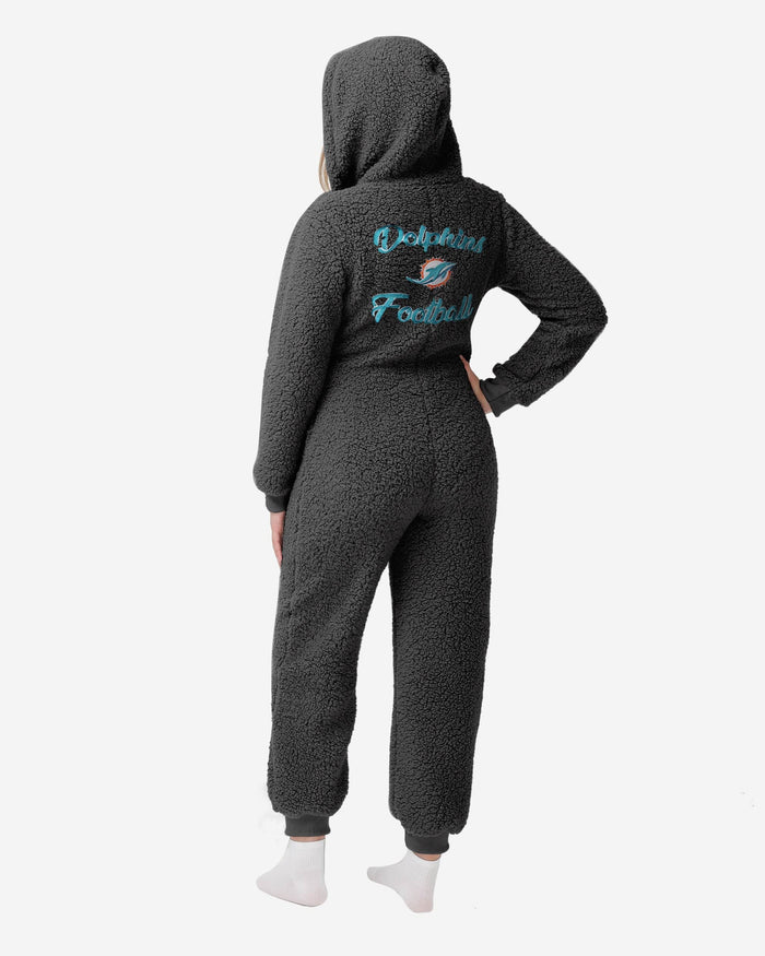 Miami Dolphins Womens Sherpa One Piece Pajamas FOCO - FOCO.com