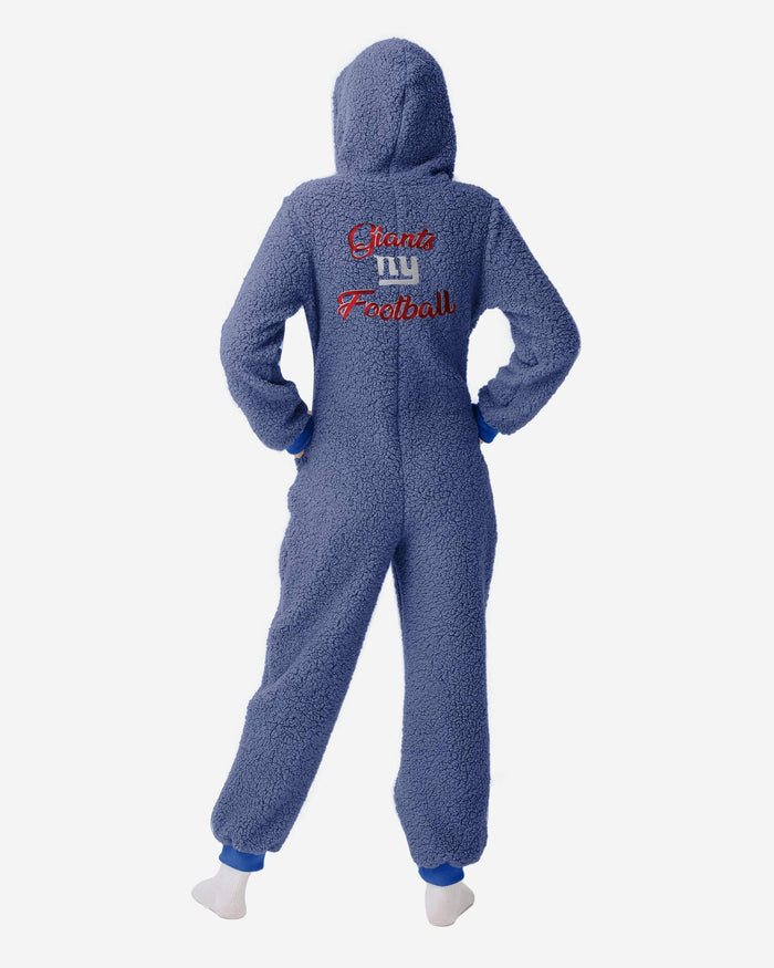 New York Giants Womens Sherpa One Piece Pajamas FOCO - FOCO.com