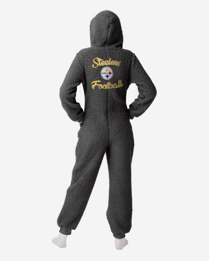 Pittsburgh Steelers Womens Sherpa One Piece Pajamas FOCO - FOCO.com