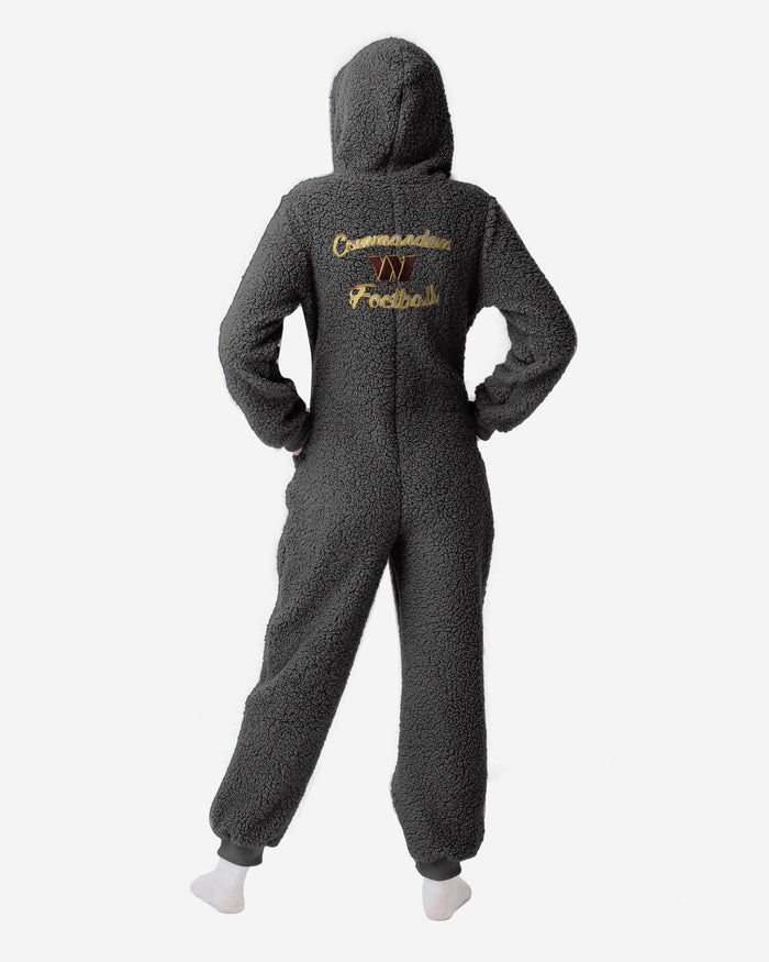 Washington Commanders Womens Sherpa One Piece Pajamas FOCO - FOCO.com