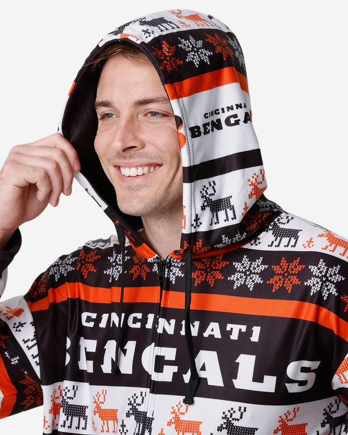 Cincinnati Bengals Ugly Short One Piece Pajamas FOCO - FOCO.com