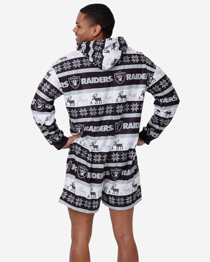 Las Vegas Raiders Ugly Short One Piece Pajamas FOCO - FOCO.com