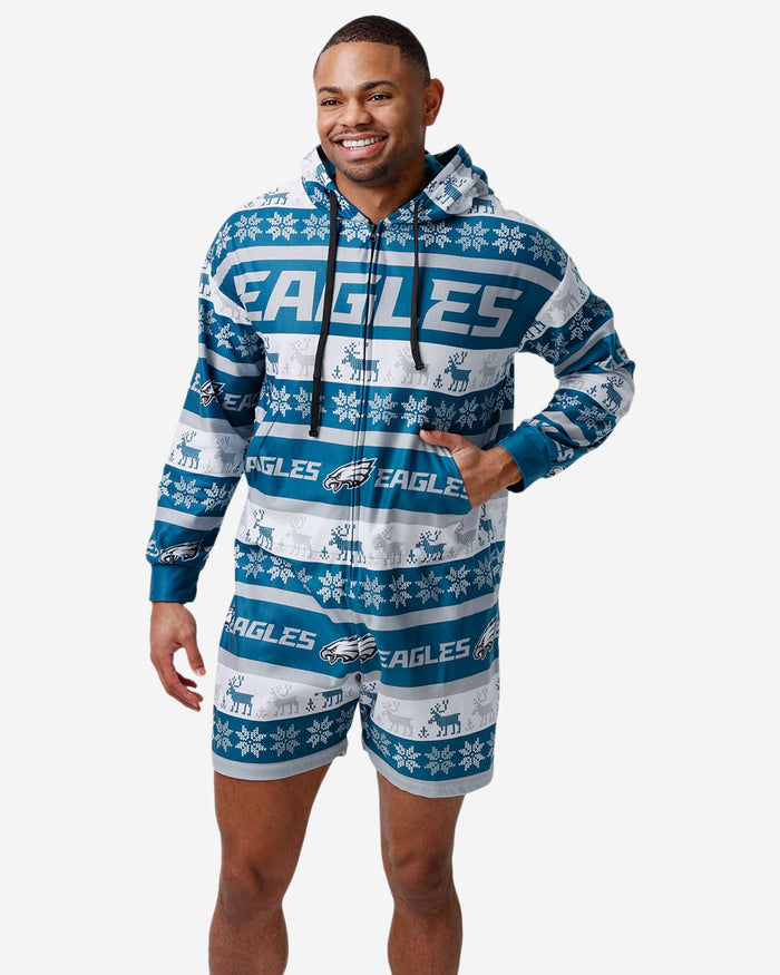 Philadelphia Eagles Ugly Short One Piece Pajamas FOCO S - FOCO.com