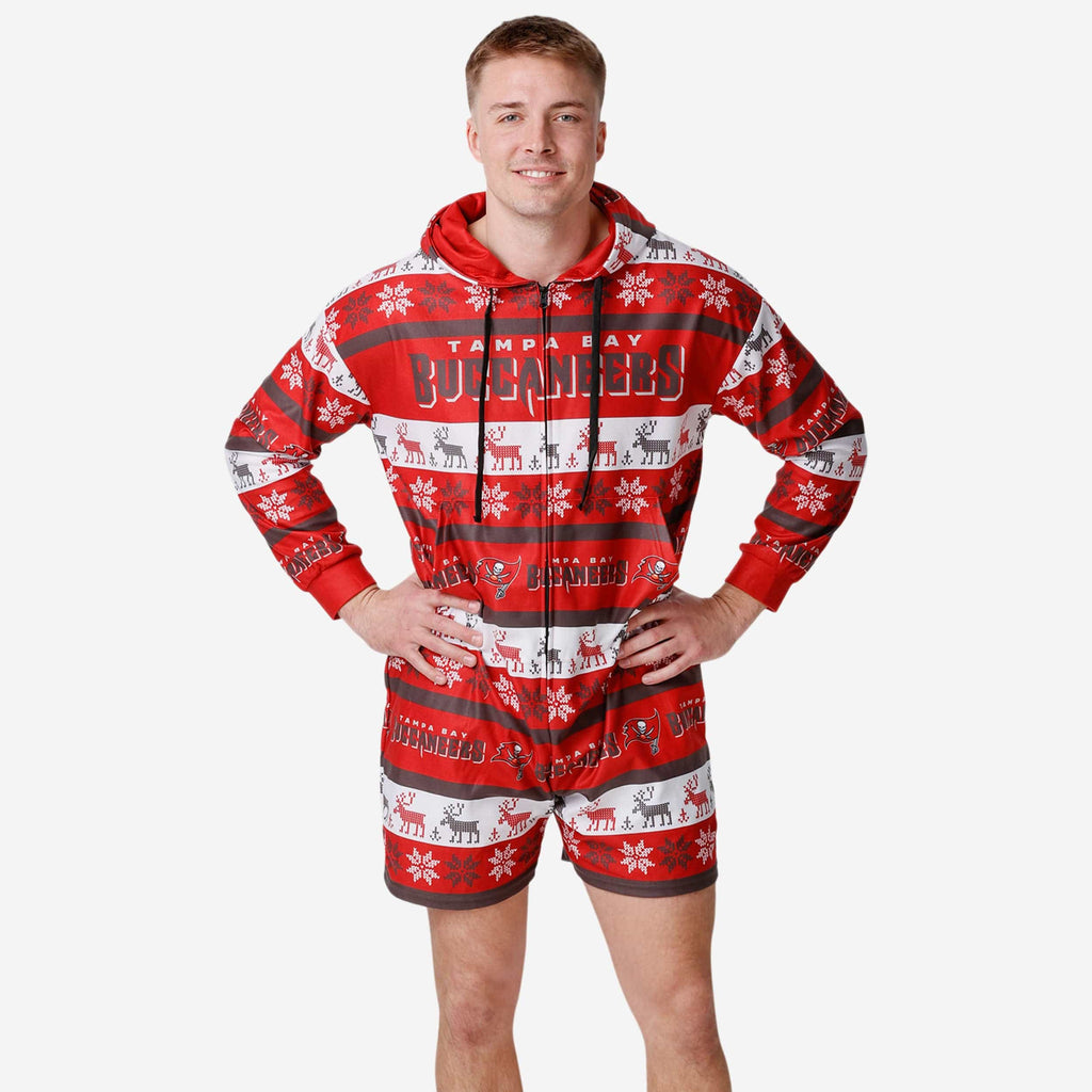 Tampa Bay Buccaneers Ugly Short One Piece Pajamas FOCO S - FOCO.com