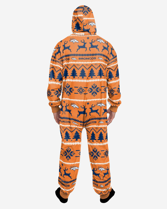 Denver Broncos Holiday One Piece Pajamas FOCO - FOCO.com