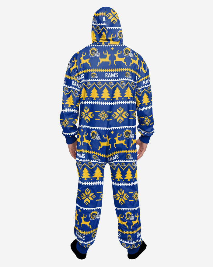 Los Angeles Rams Holiday One Piece Pajamas FOCO - FOCO.com