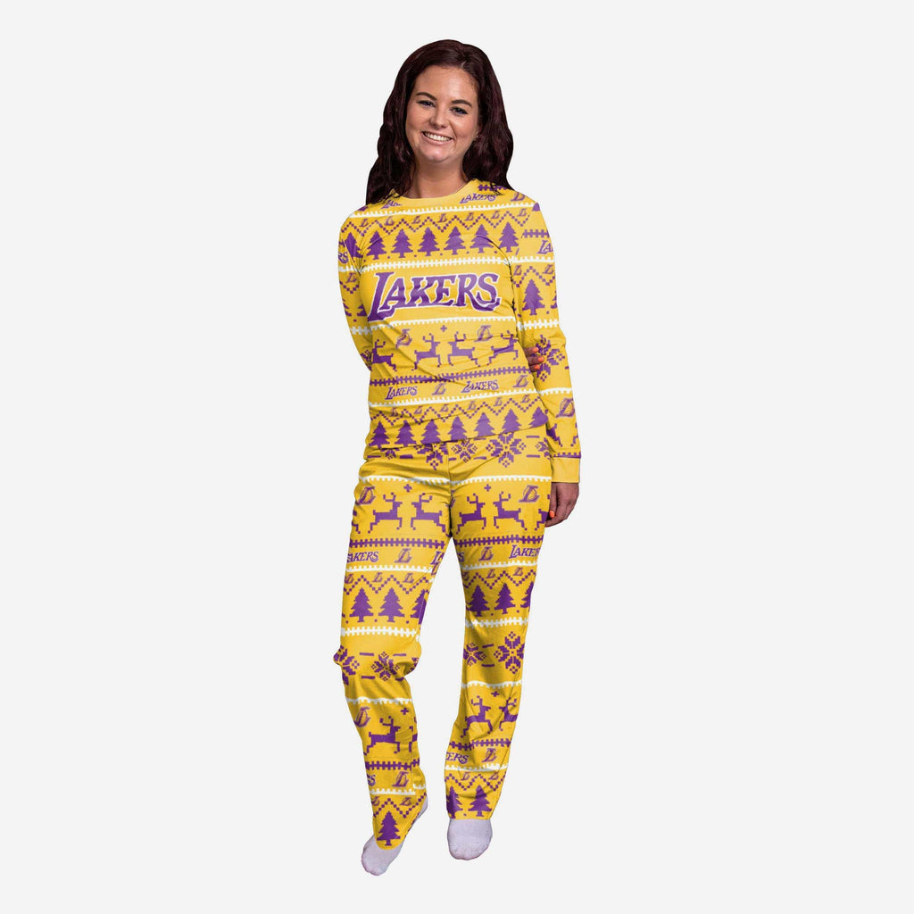 Los Angeles Lakers Womens Family Holiday Pajamas FOCO S - FOCO.com