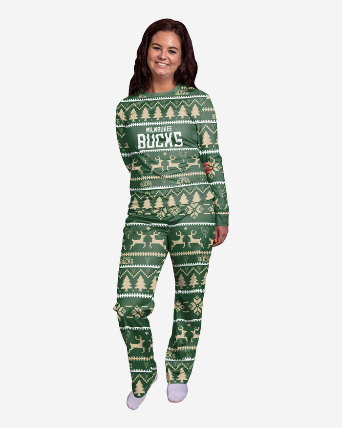 Milwaukee Bucks Womens Family Holiday Pajamas FOCO S - FOCO.com