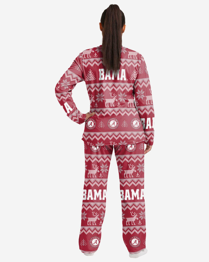 Alabama Crimson Tide Womens Ugly Pattern Family Holiday Pajamas FOCO - FOCO.com