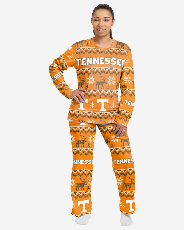 Tennessee Volunteers Womens Ugly Pattern Family Holiday Pajamas FOCO S - FOCO.com