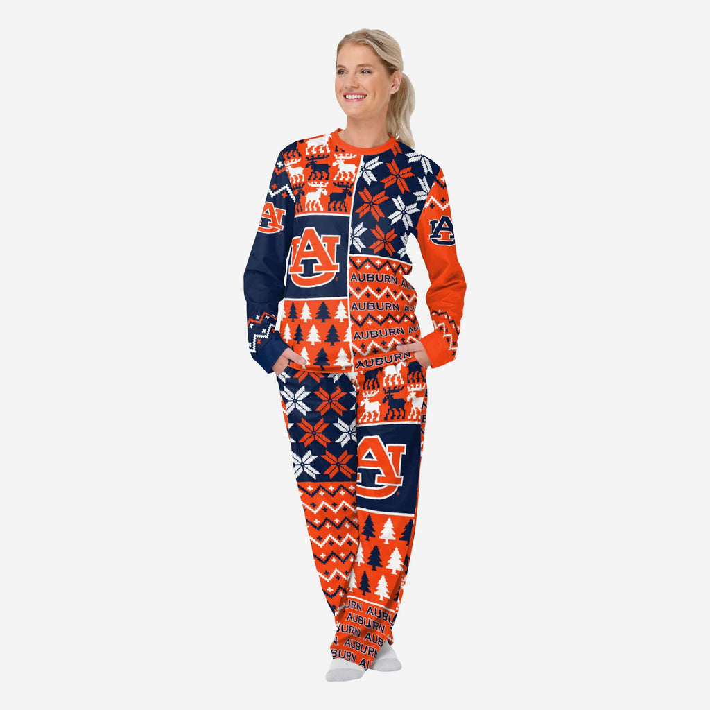 Auburn Tigers Womens Busy Block Family Holiday Pajamas FOCO S - FOCO.com