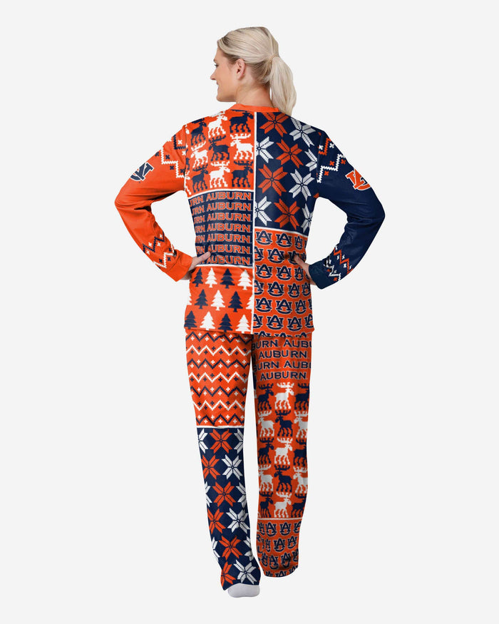 Auburn Tigers Womens Busy Block Family Holiday Pajamas FOCO - FOCO.com