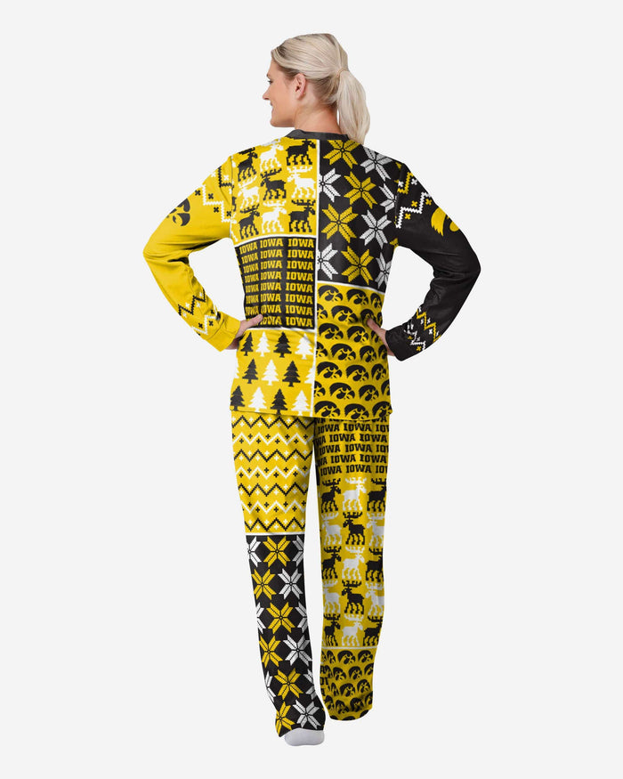 Iowa Hawkeyes Womens Busy Block Family Holiday Pajamas FOCO - FOCO.com