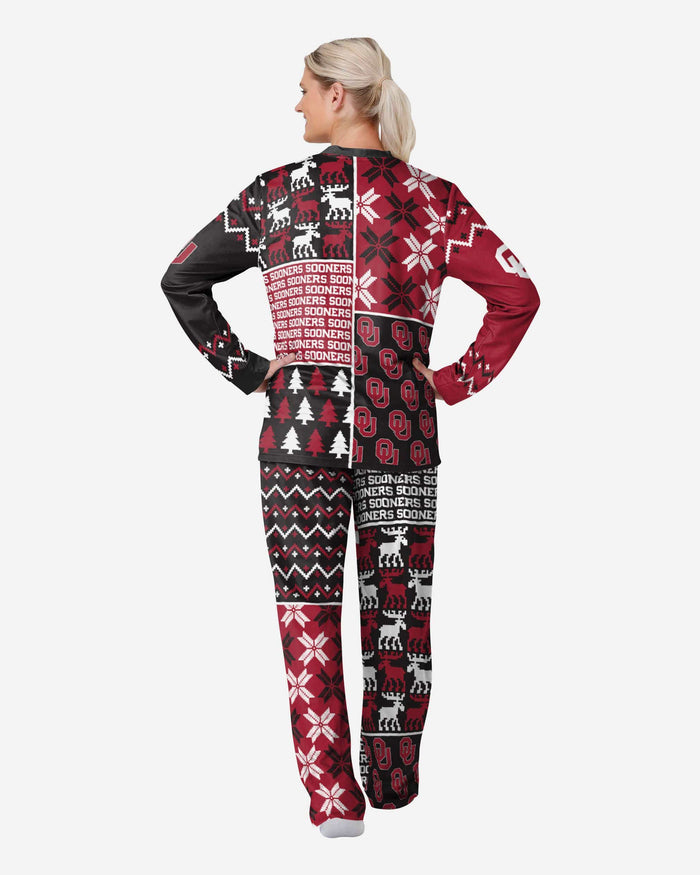 Oklahoma Sooners Womens Busy Block Family Holiday Pajamas FOCO - FOCO.com