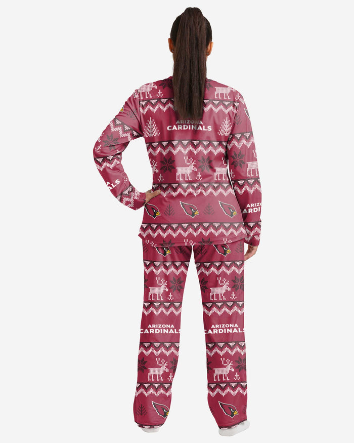 Arizona Cardinals Womens Ugly Pattern Family Holiday Pajamas FOCO - FOCO.com