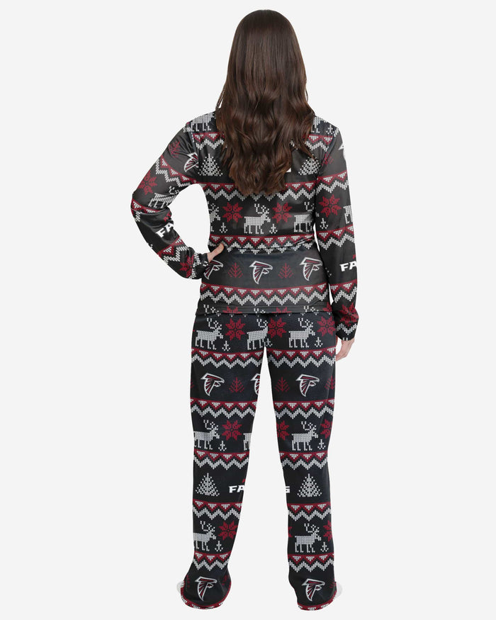 Atlanta Falcons Womens Ugly Pattern Family Holiday Pajamas FOCO - FOCO.com