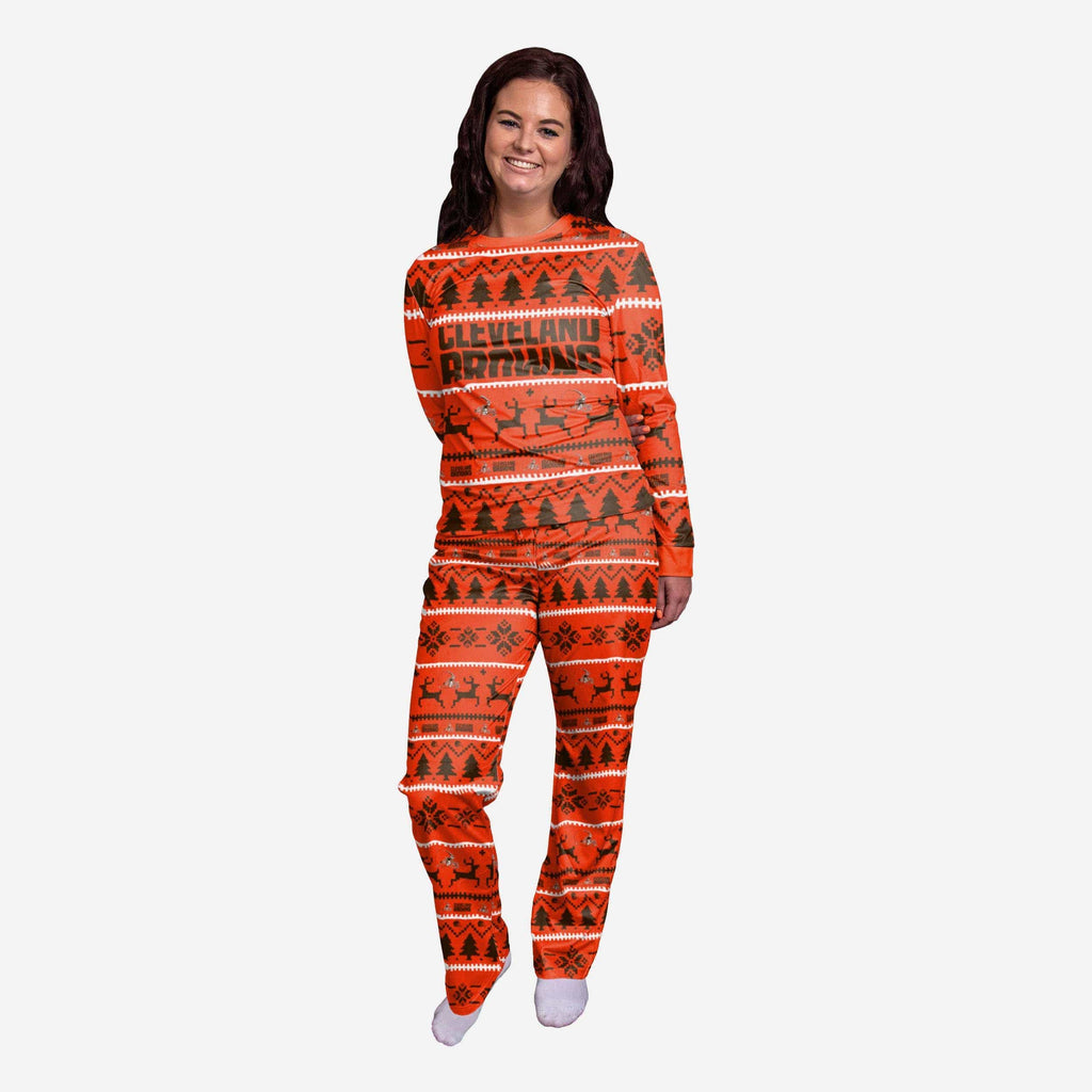 Cleveland Browns Womens Family Holiday Pajamas FOCO S - FOCO.com