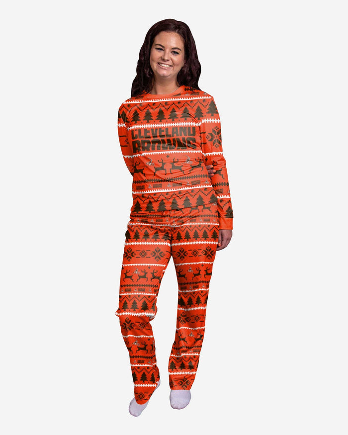 Cleveland Browns Womens Family Holiday Pajamas FOCO S - FOCO.com