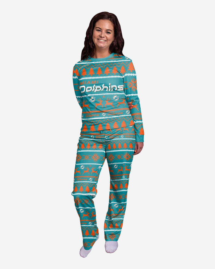 Miami Dolphins Womens Family Holiday Pajamas FOCO S - FOCO.com