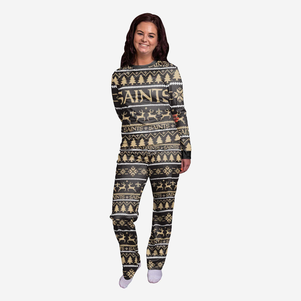 New Orleans Saints Womens Family Holiday Pajamas FOCO S - FOCO.com