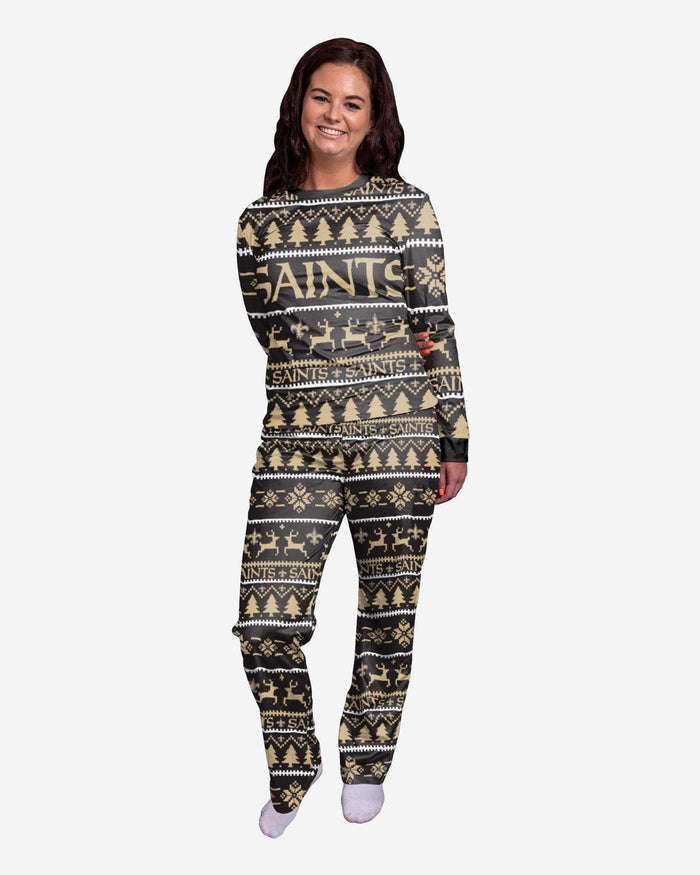 New Orleans Saints Womens Family Holiday Pajamas FOCO S - FOCO.com