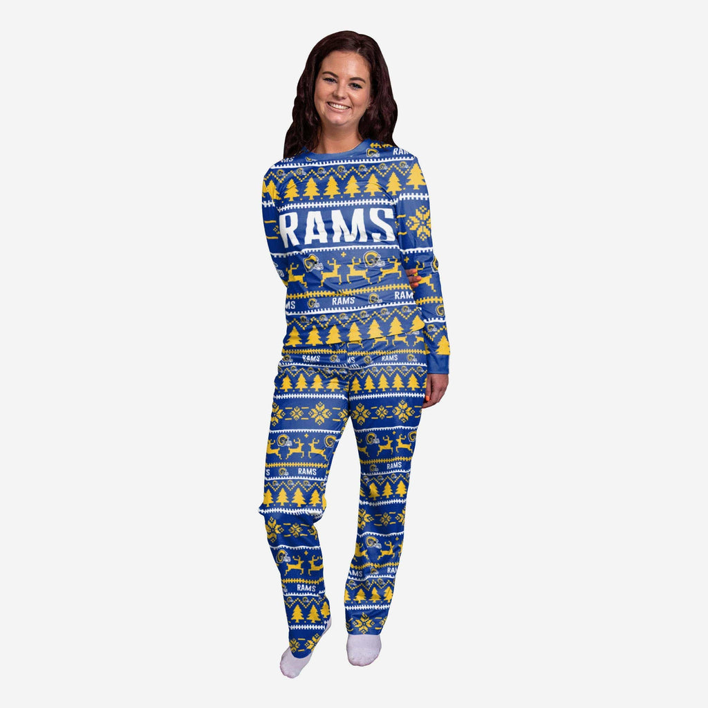 Los Angeles Rams Womens Family Holiday Pajamas FOCO S - FOCO.com