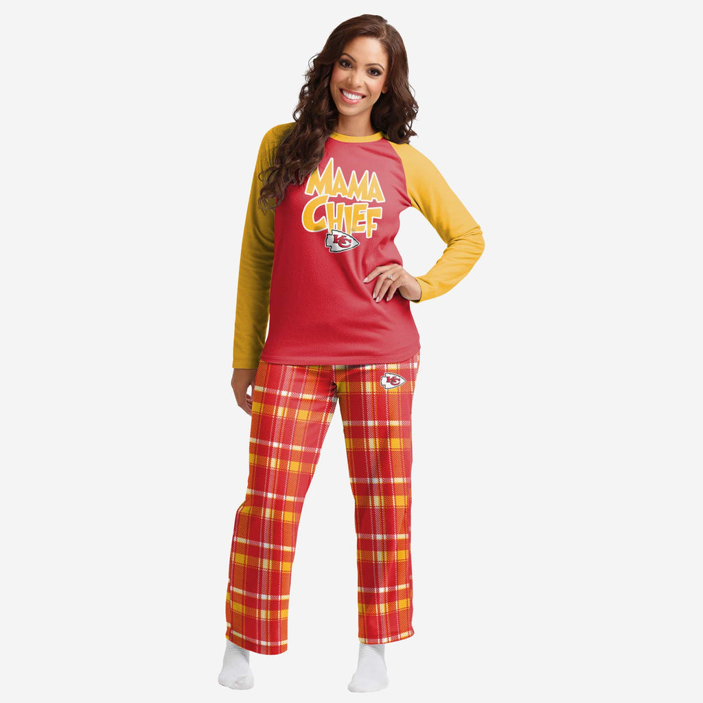 Kansas City Chiefs Womens Plaid Family Holiday Pajamas FOCO S - FOCO.com