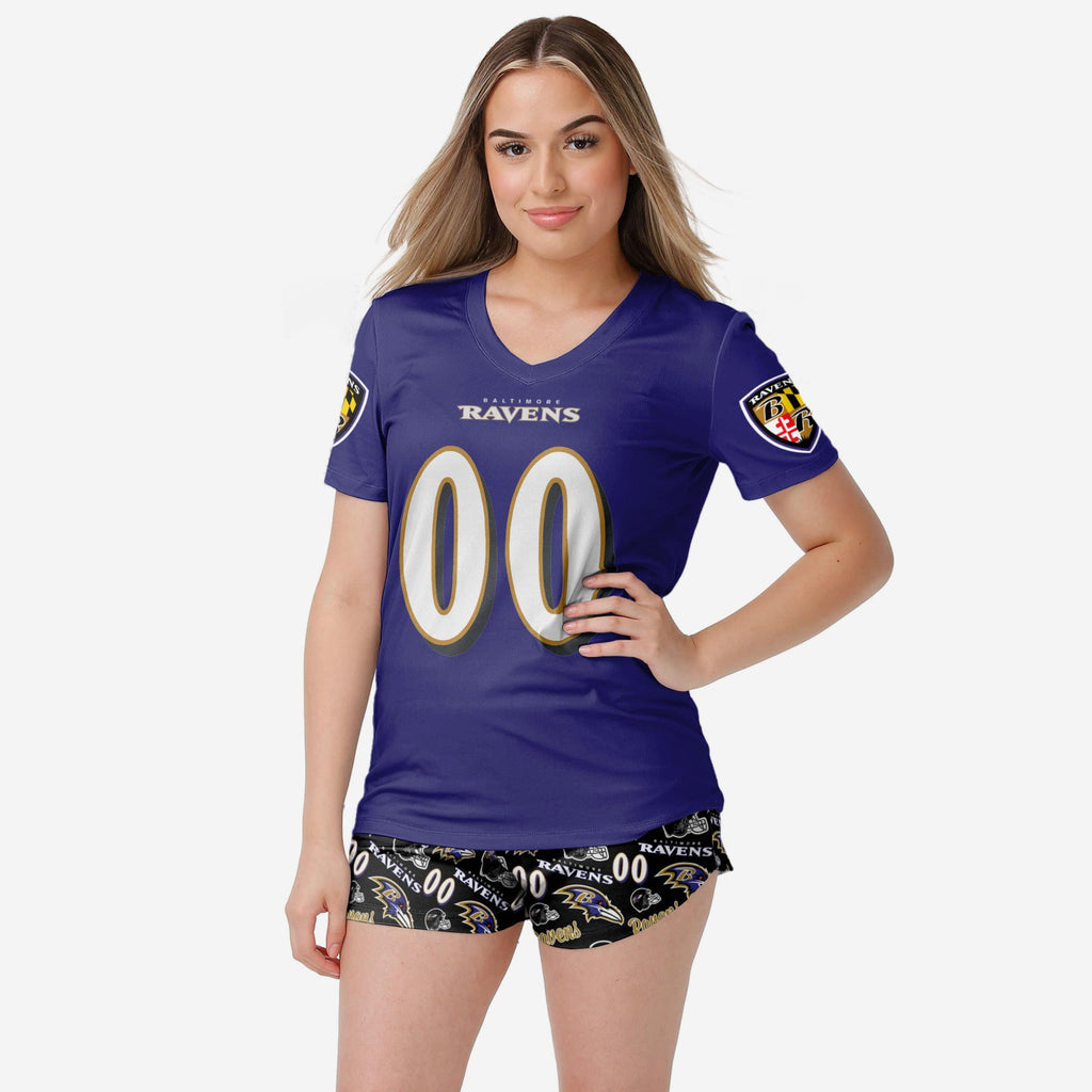 Baltimore Ravens Womens Gameday Ready Pajama Set FOCO S - FOCO.com