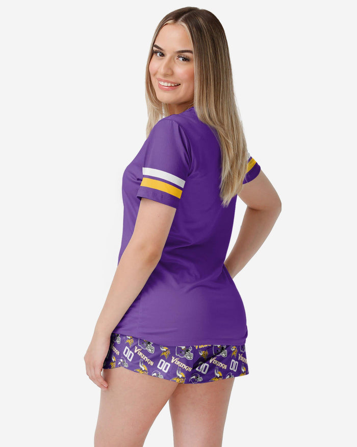 Minnesota Vikings Womens Gameday Ready Pajama Set FOCO - FOCO.com