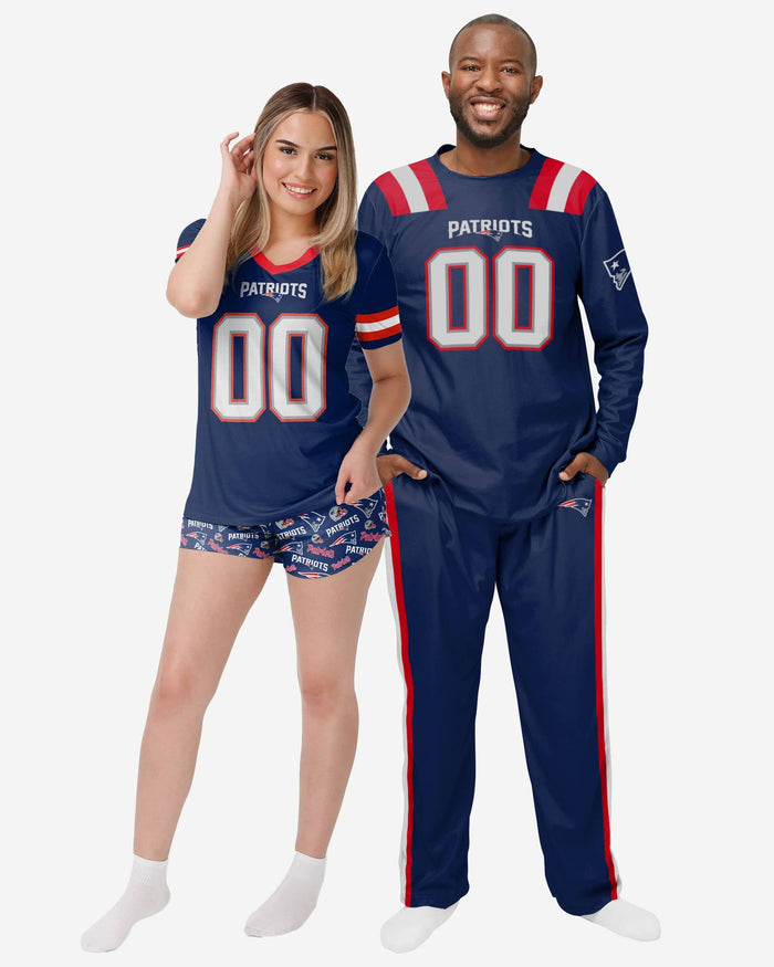 New England Patriots Womens Gameday Ready Pajama Set FOCO - FOCO.com