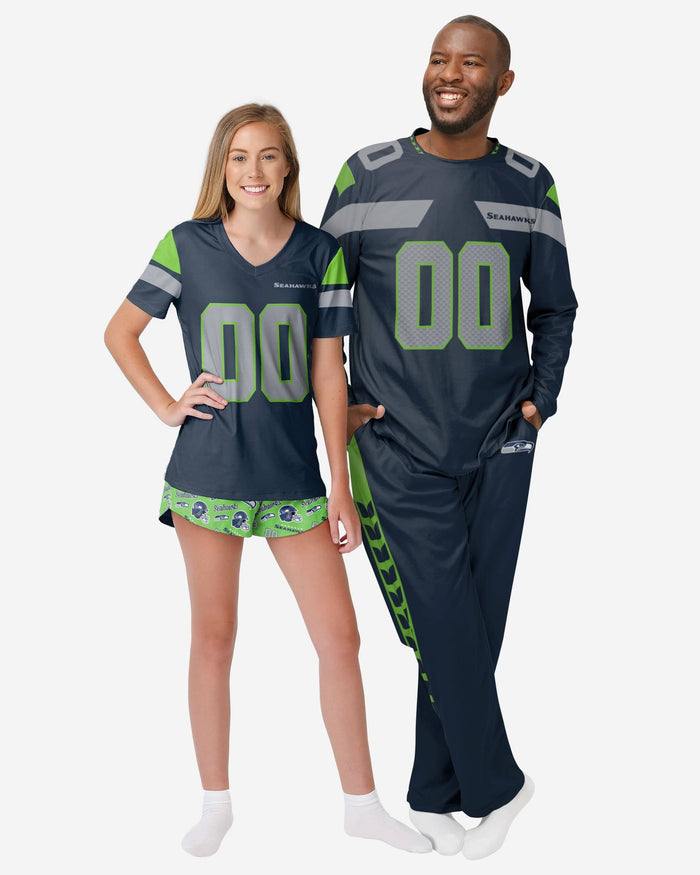 Seattle Seahawks Womens Gameday Ready Pajama Set FOCO - FOCO.com