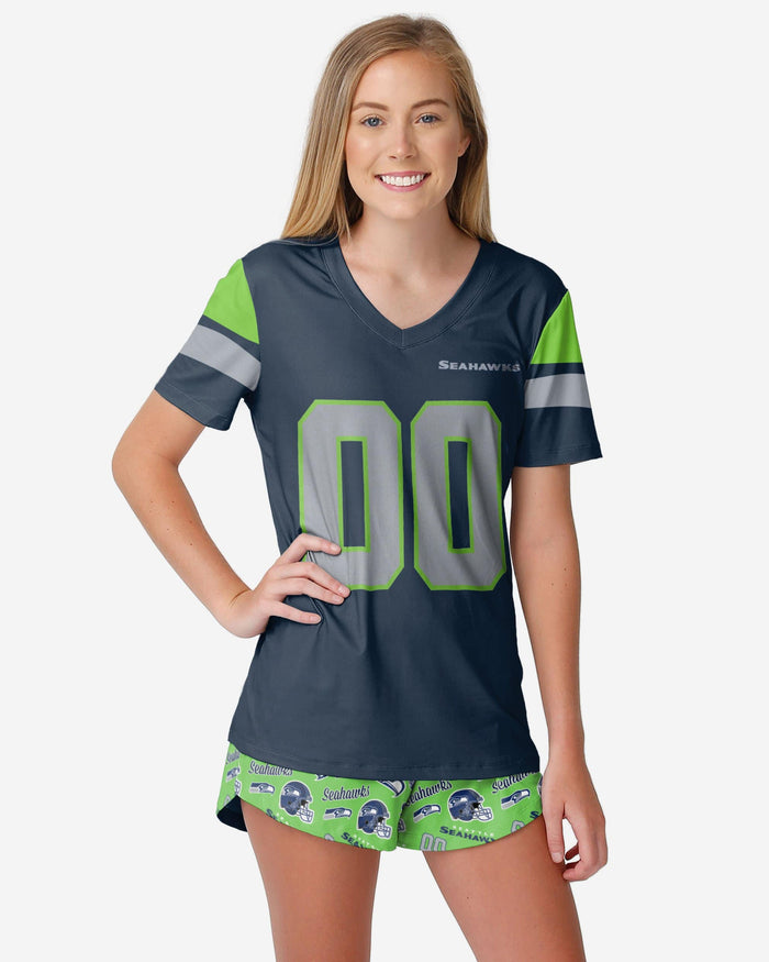 Seattle Seahawks Womens Gameday Ready Pajama Set FOCO S - FOCO.com