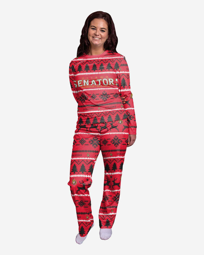 Ottawa Senators Womens Family Holiday Pajamas FOCO S - FOCO.com