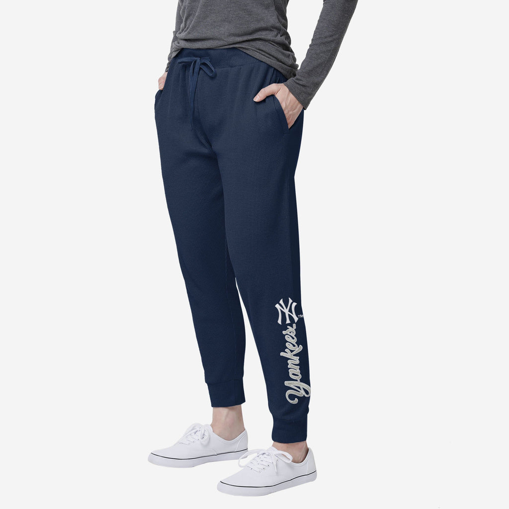 New York Yankees Womens Waffle Lounge Pants FOCO S - FOCO.com