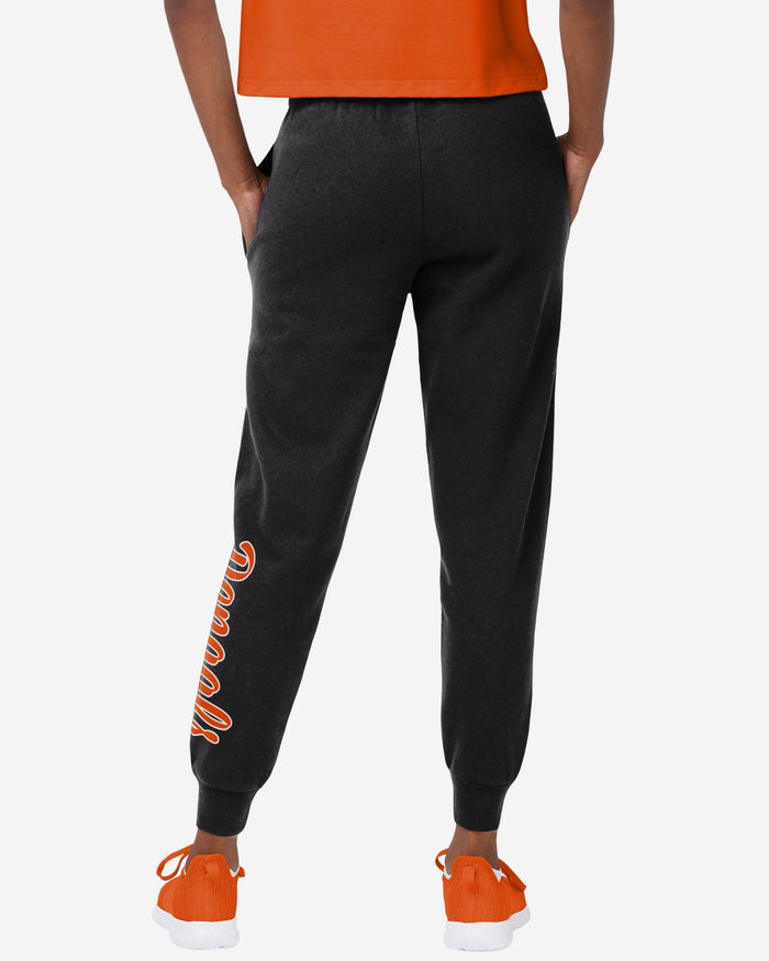 Cincinnati Bengals Womens Script Wordmark Black Joggers FOCO - FOCO.com