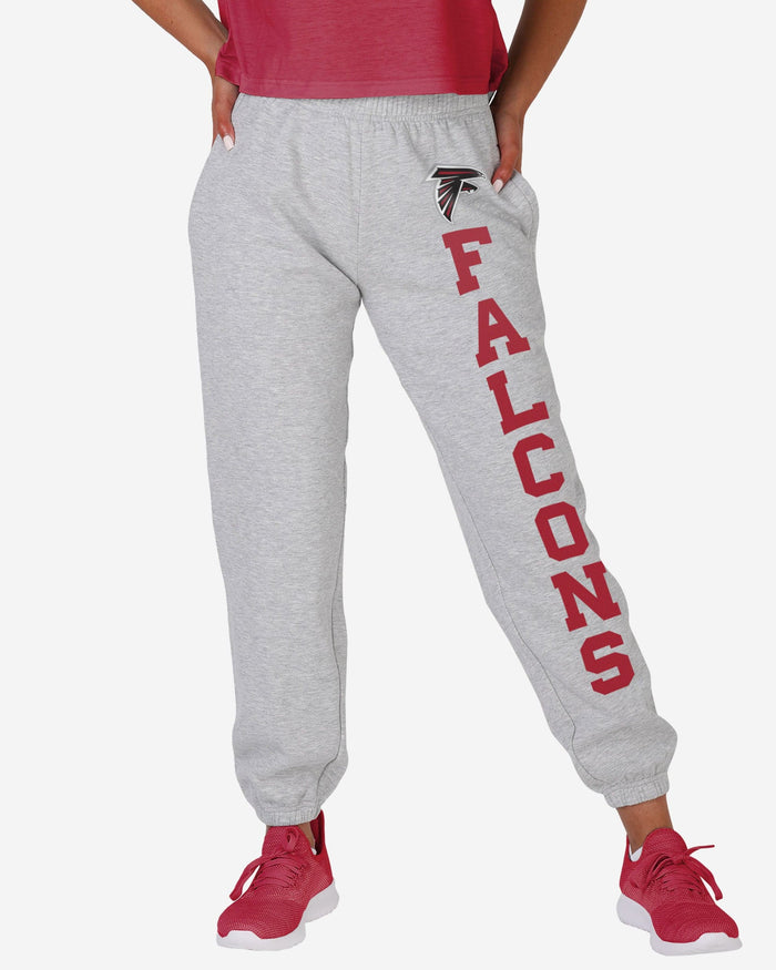 Atlanta Falcons Womens Big Wordmark Gray Sweatpants FOCO S - FOCO.com