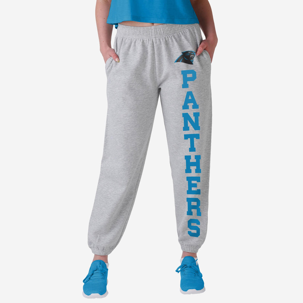 Carolina Panthers Womens Big Wordmark Gray Sweatpants FOCO S - FOCO.com