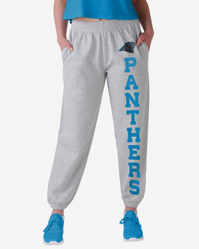 Carolina Panthers Womens Big Wordmark Gray Sweatpants FOCO S - FOCO.com