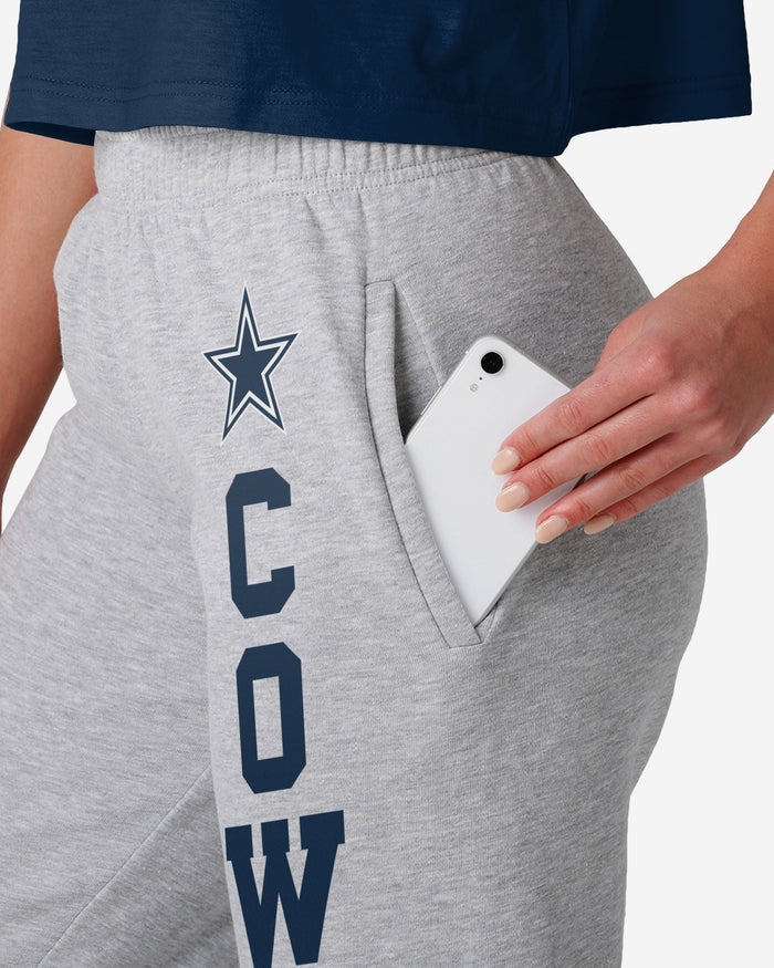 Dallas Cowboys Womens Big Wordmark Gray Sweatpants FOCO - FOCO.com