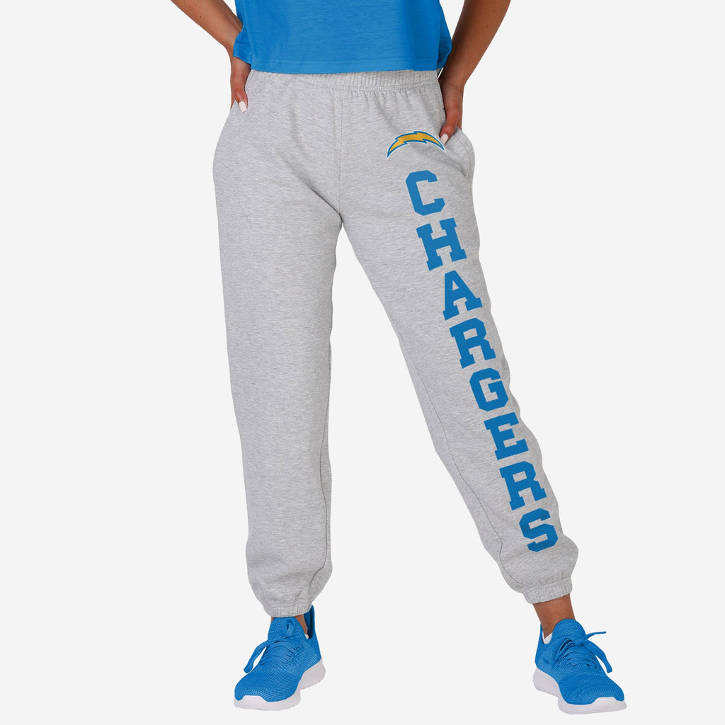 Los Angeles Chargers Womens Big Wordmark Gray Sweatpants FOCO S - FOCO.com