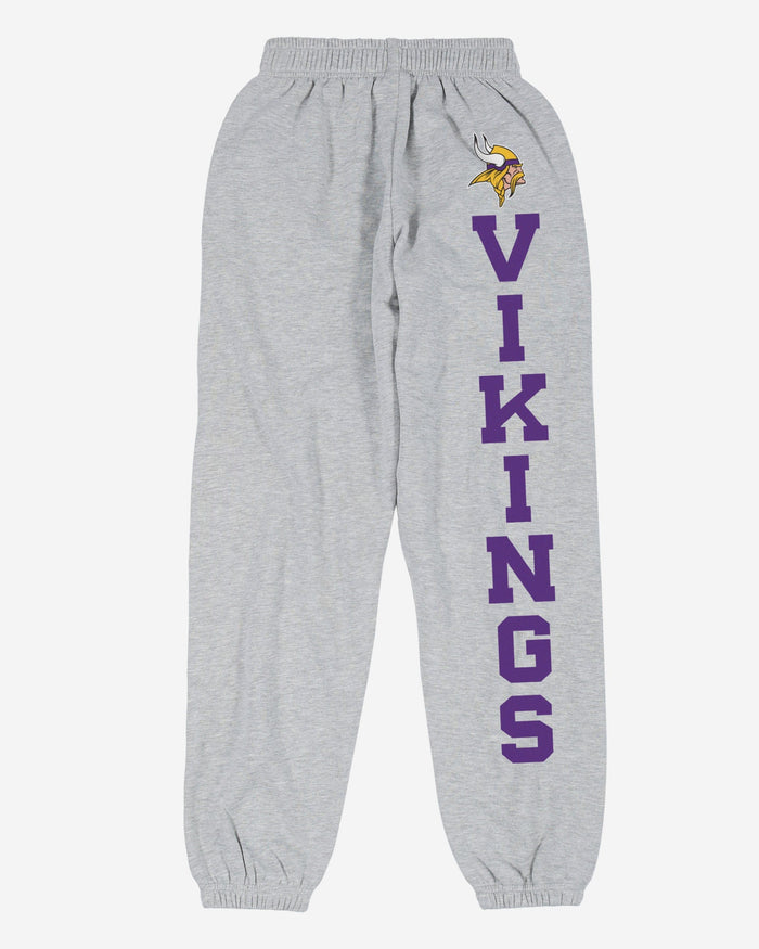 Minnesota Vikings Womens Big Wordmark Gray Sweatpants FOCO - FOCO.com