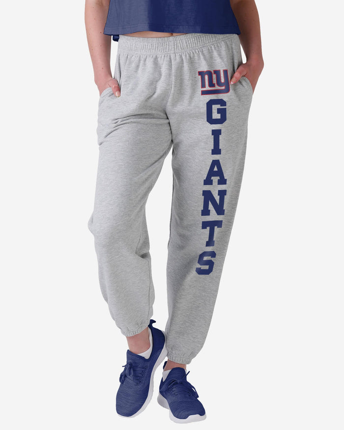 New York Giants Womens Big Wordmark Gray Sweatpants FOCO S - FOCO.com