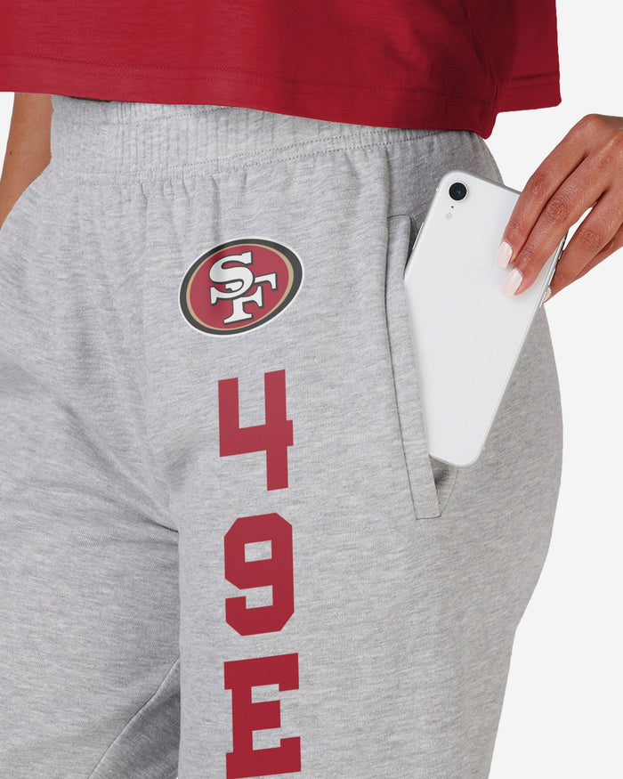 San Francisco 49ers Womens Big Wordmark Gray Sweatpants FOCO - FOCO.com