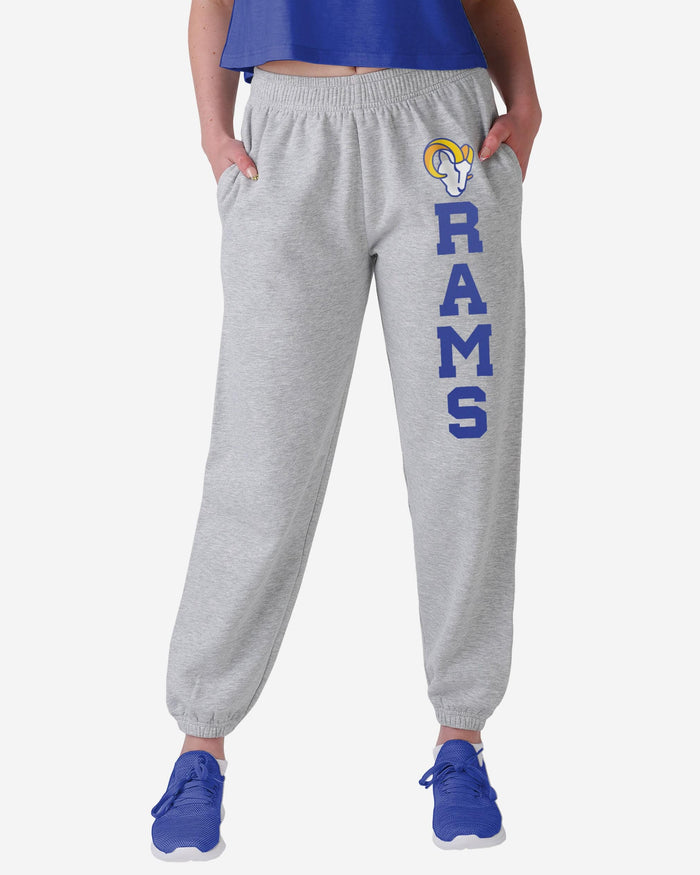 Los Angeles Rams Womens Big Wordmark Gray Sweatpants FOCO S - FOCO.com